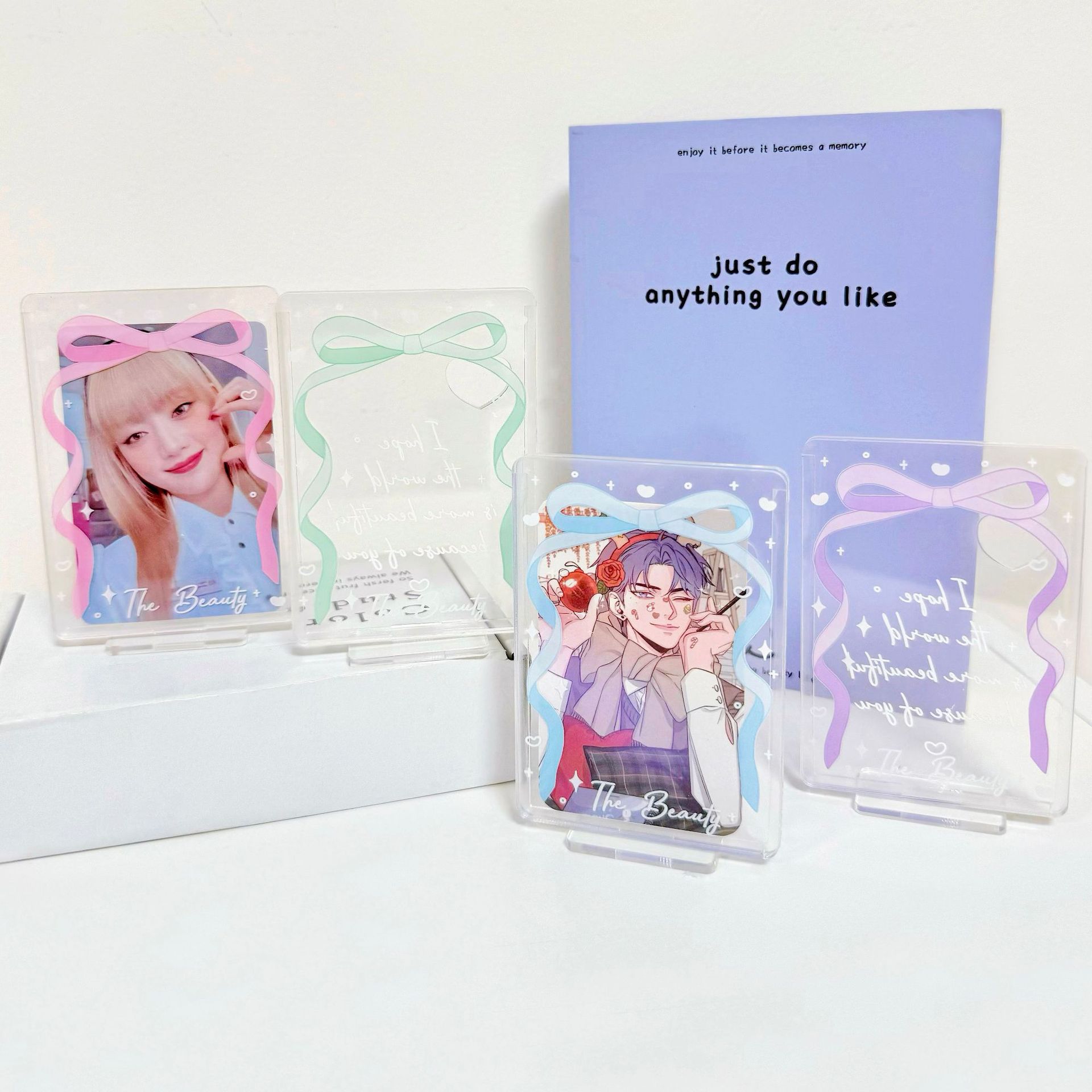 Desk Setup Photo - Jelly Color Bowknot 2.7x3.9 Inch Acrylic