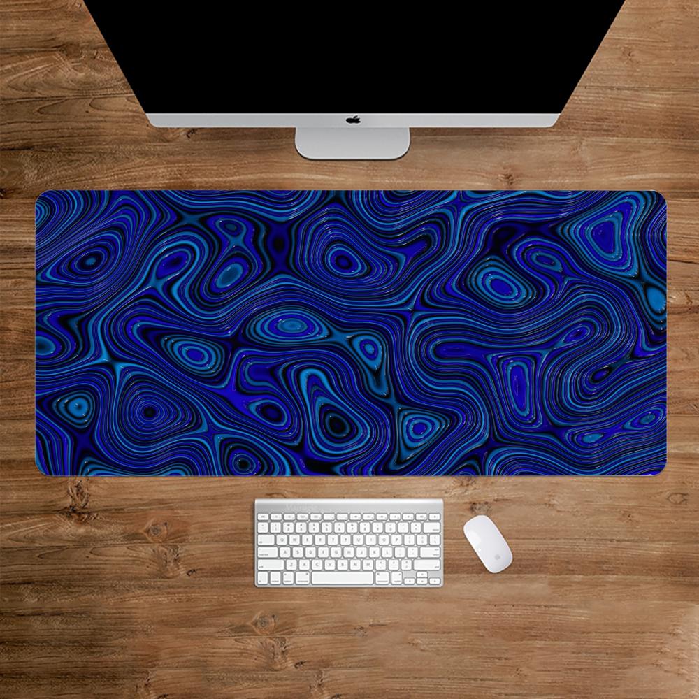 Desk Setup Blue - Abstract Blue Black Liquid Speed Mouse