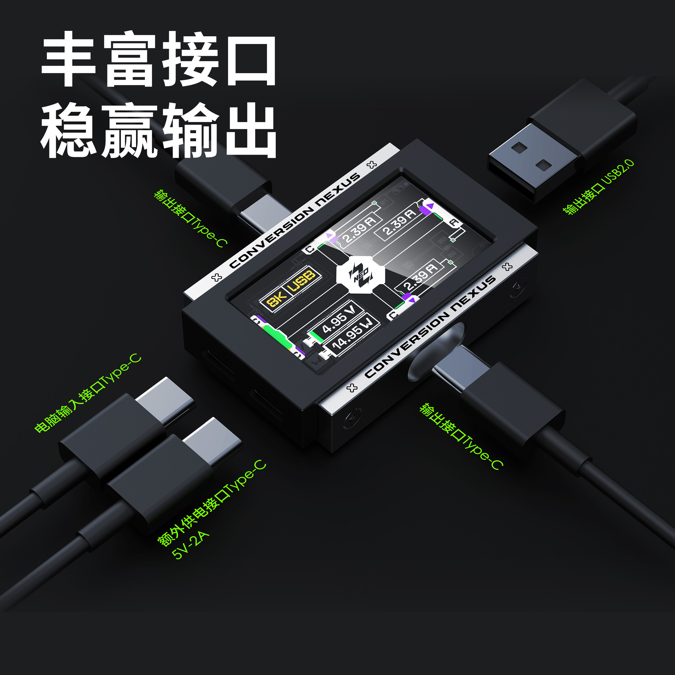 2-in-3-out Gaming USB Hub Inde – Desk Setup Usb Hub Bewertung und Preis