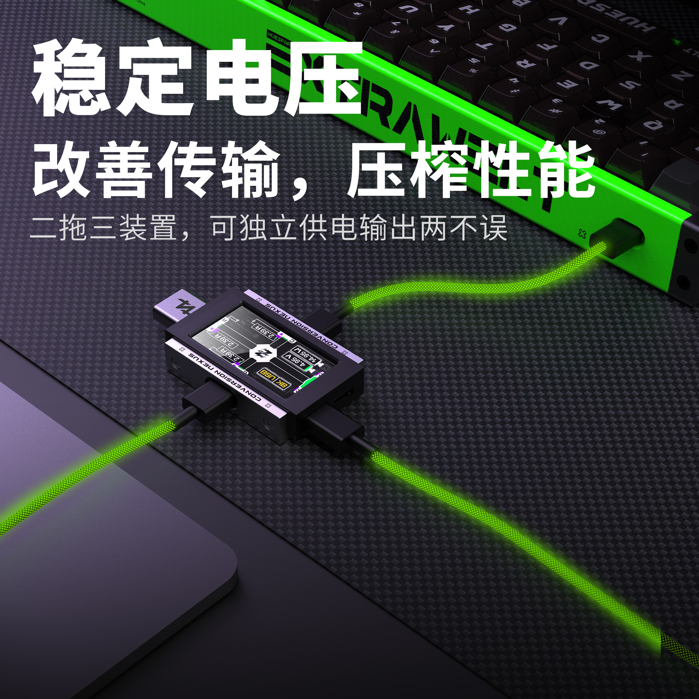 2-in-3-out Gaming USB Hub Inde – Desk Setup Usb Hub Bewertung und Preis