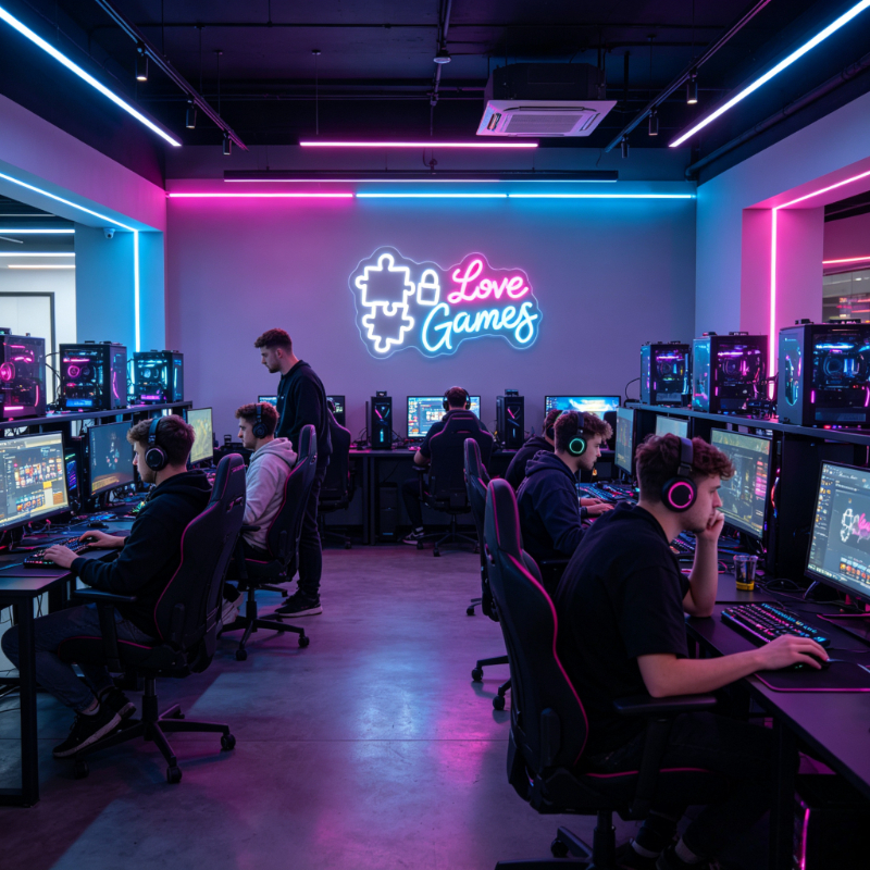 Love Games Neon Sign LED Gamin – Desk Setup Videos Bewertung und Preis
