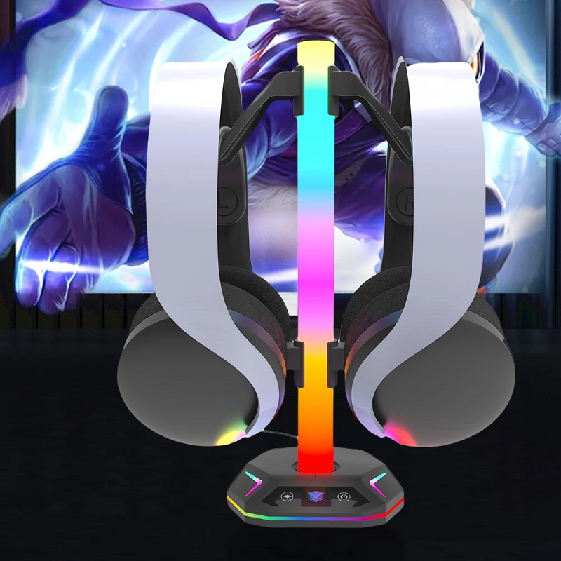 RGB Gaming Headset Stand with  – Desk Setup Usb Hub Bewertung und Preis