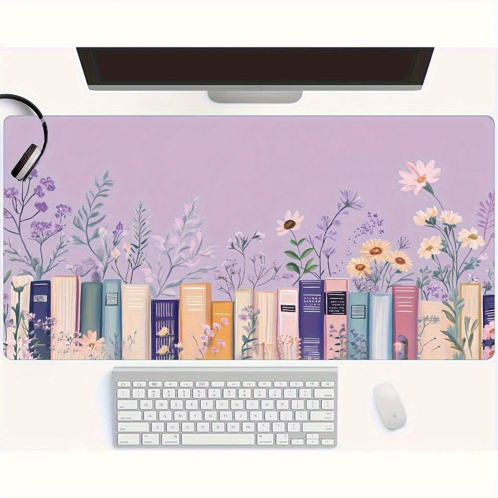Literary Floral Books Mouse Pa – Desk Setup Books Bewertung und Preis
