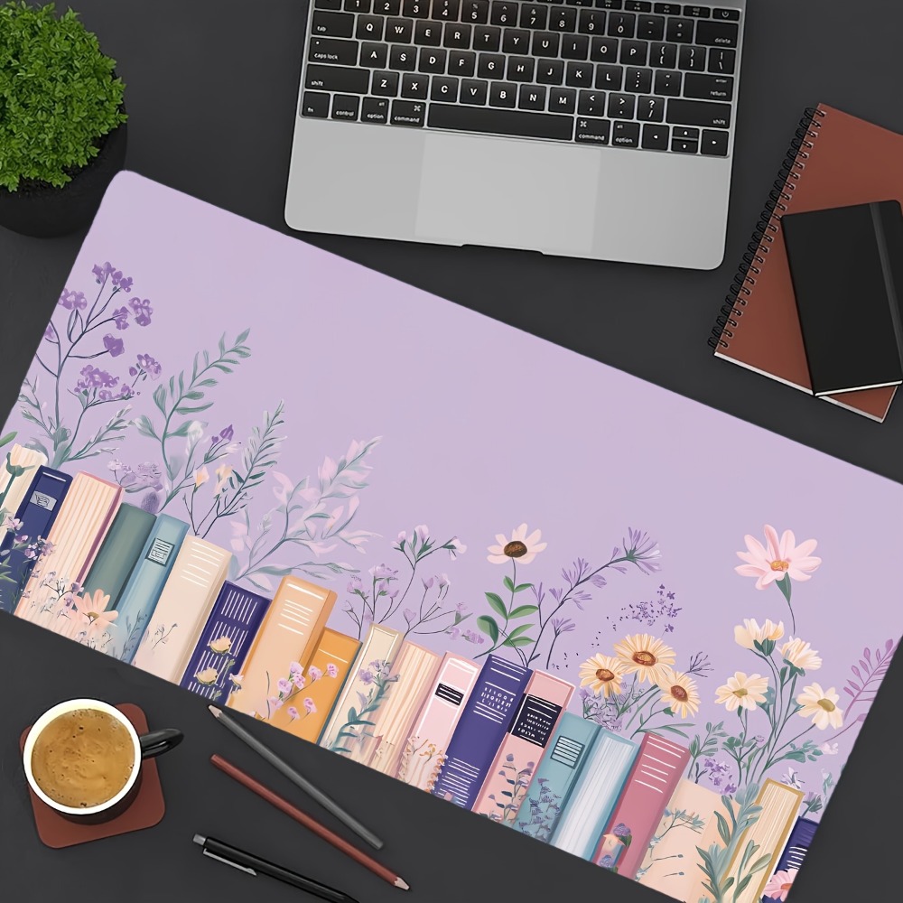 Literary Floral Books Mouse Pa – Desk Setup Books Bewertung und Preis