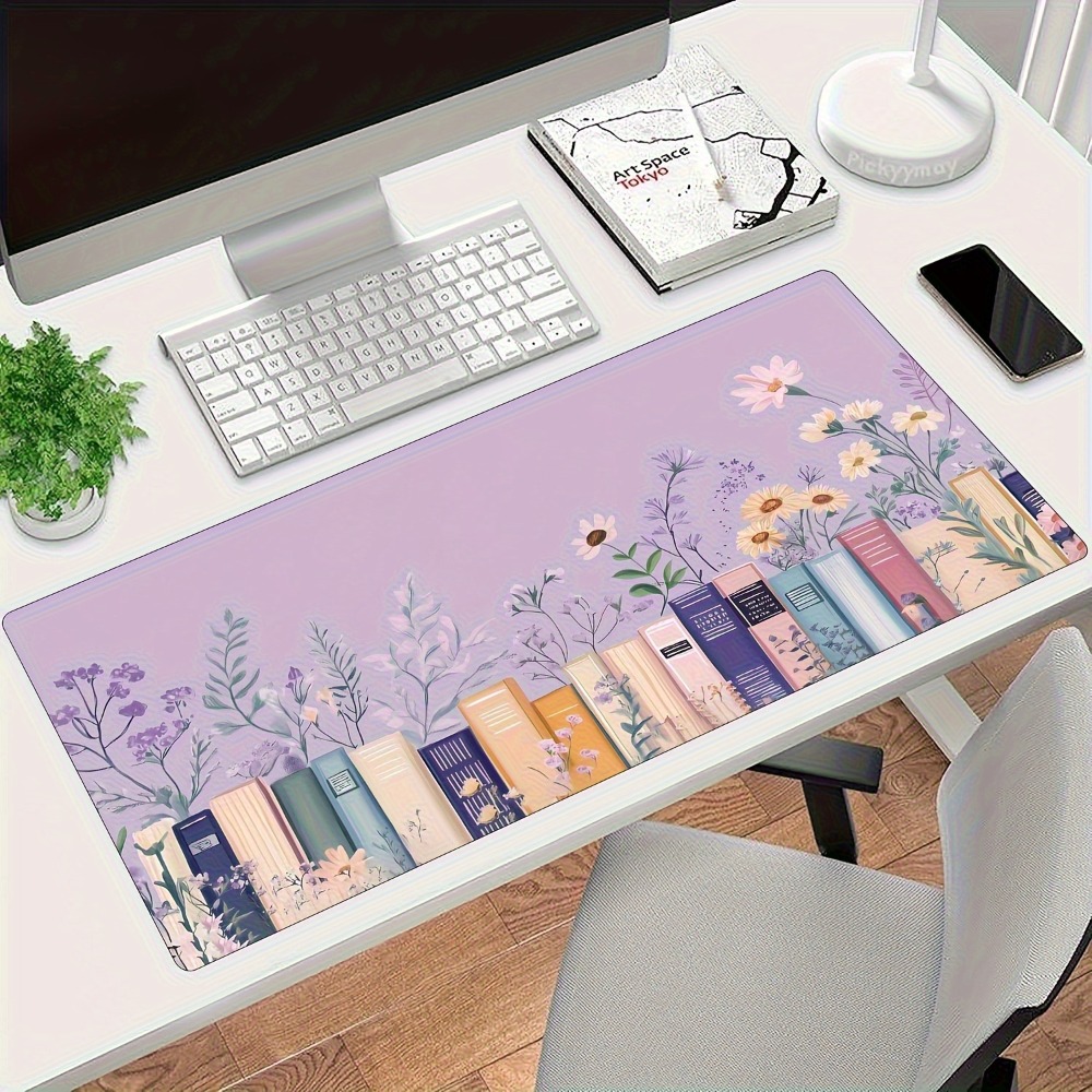 Literary Floral Books Mouse Pa – Desk Setup Books Bewertung und Preis