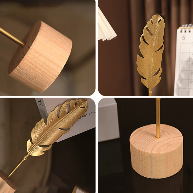 1pcs Golden Ginkgo Leaf Feathe – Desk Setup Photo Bewertung und Preis