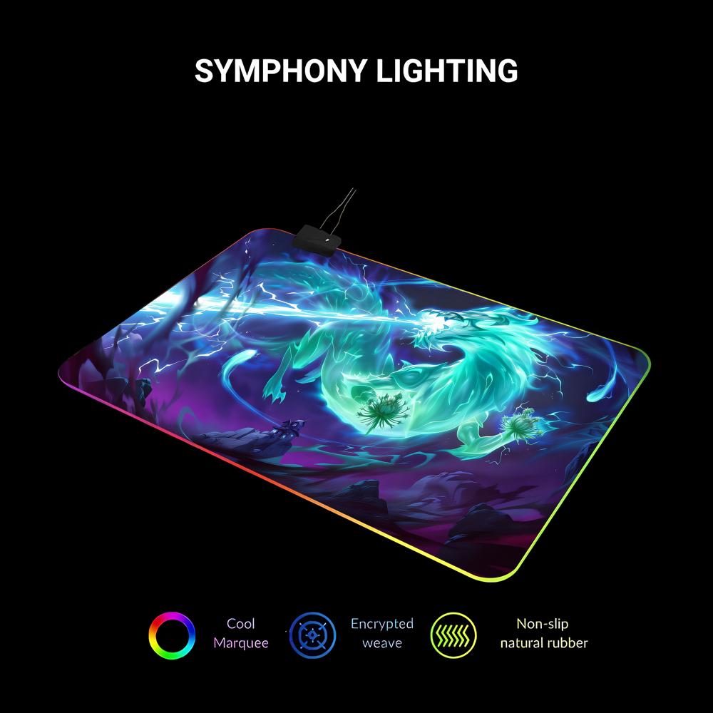 RGB LED Blue Dragon Mouse Pad  – Desk Setup Blue Bewertung und Preis
