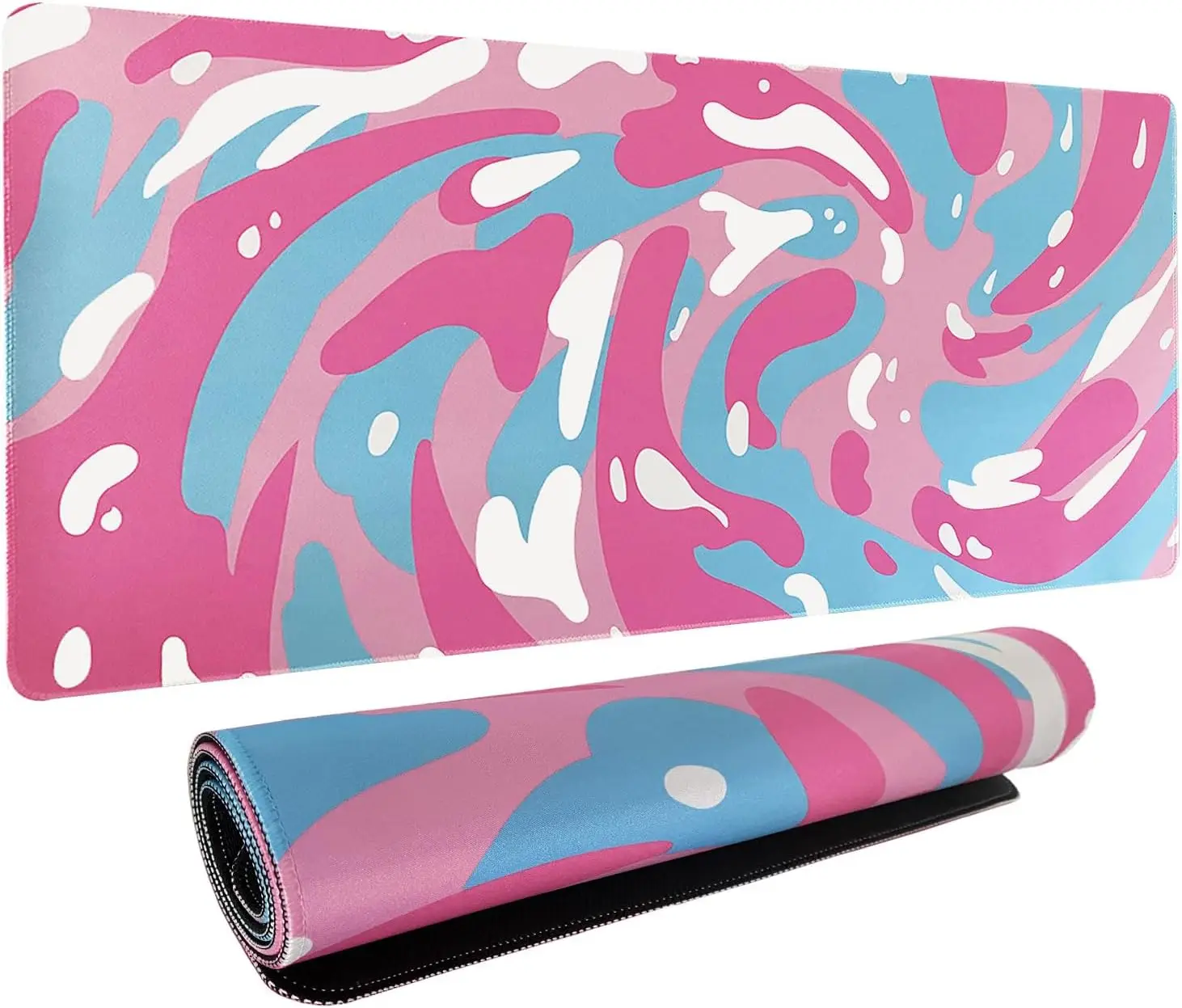 Stylish Pink Blue White Abstra – Desk Setup Blue Bewertung und Preis