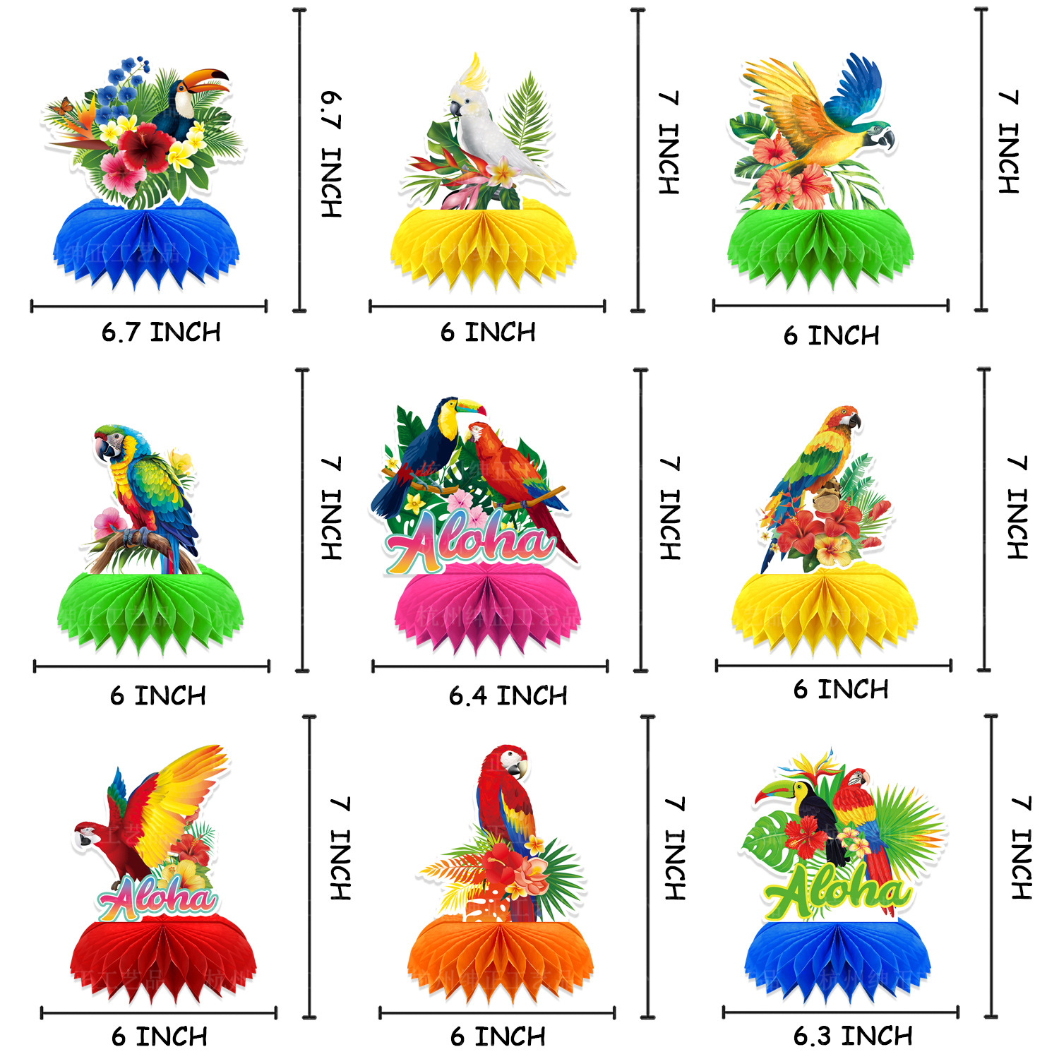 9Pcs Tropical Hawaii Theme Tou – Desk Setup Photo Bewertung und Preis