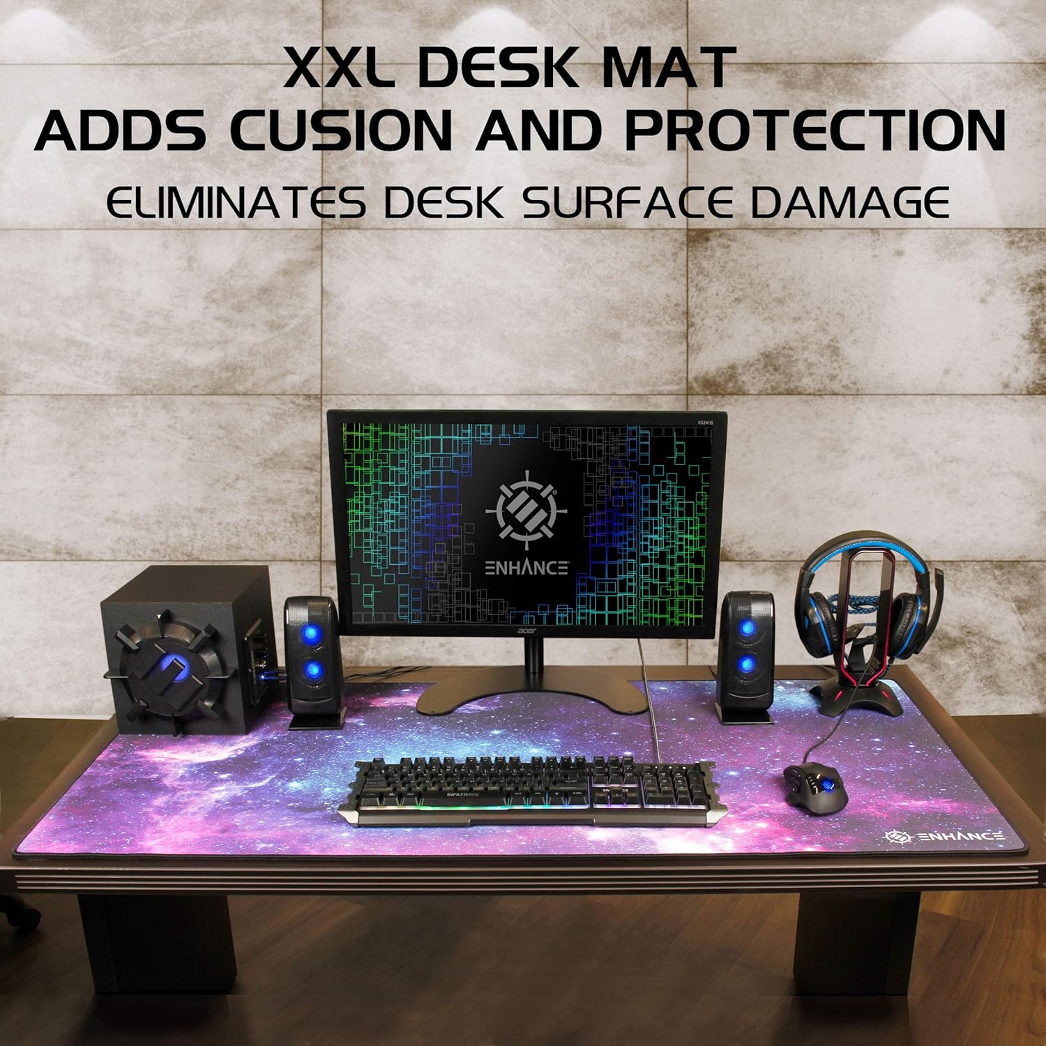 Large Gaming Desk Mat 24x48 in – Desk Setup Designer Bewertung und Preis