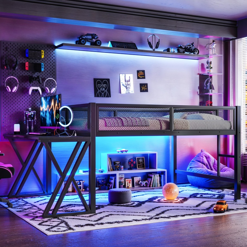 Gaming Loft Bed with Desk, X-F – Desk Setup Designer Bewertung und Preis