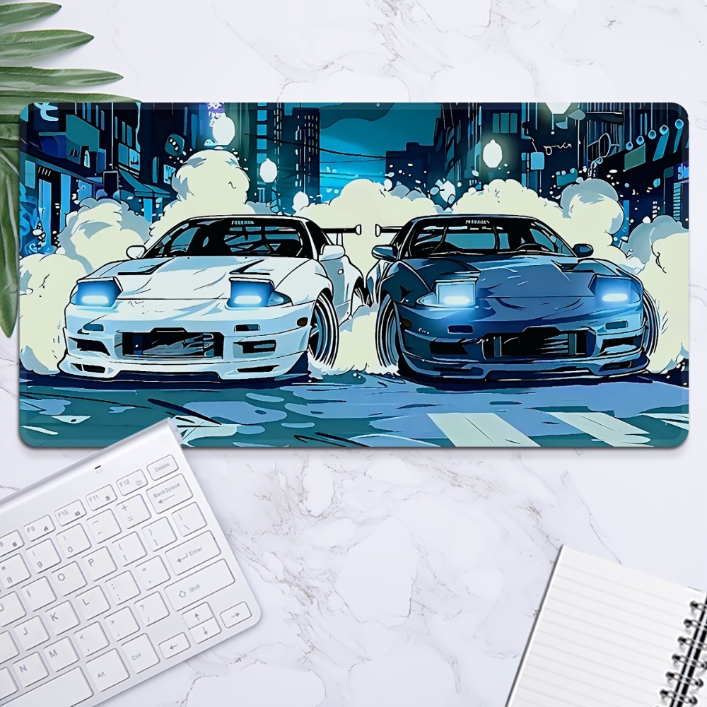 Anime Style Blue White Sports  – Desk Setup Blue Bewertung und Preis