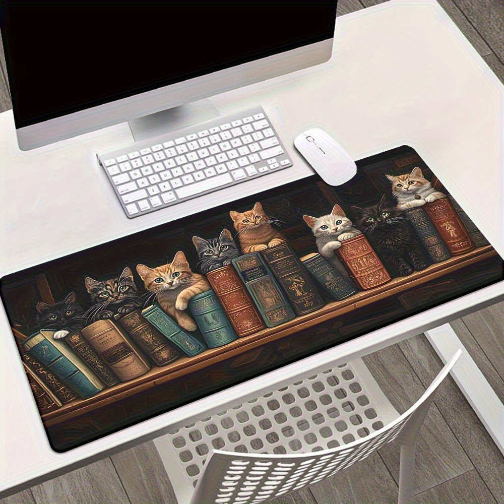 Cute Cats on Books Mouse Pad O – Desk Setup Books Bewertung und Preis