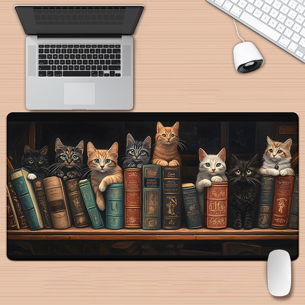 Cute Cats on Books Mouse Pad O – Desk Setup Books Bewertung und Preis