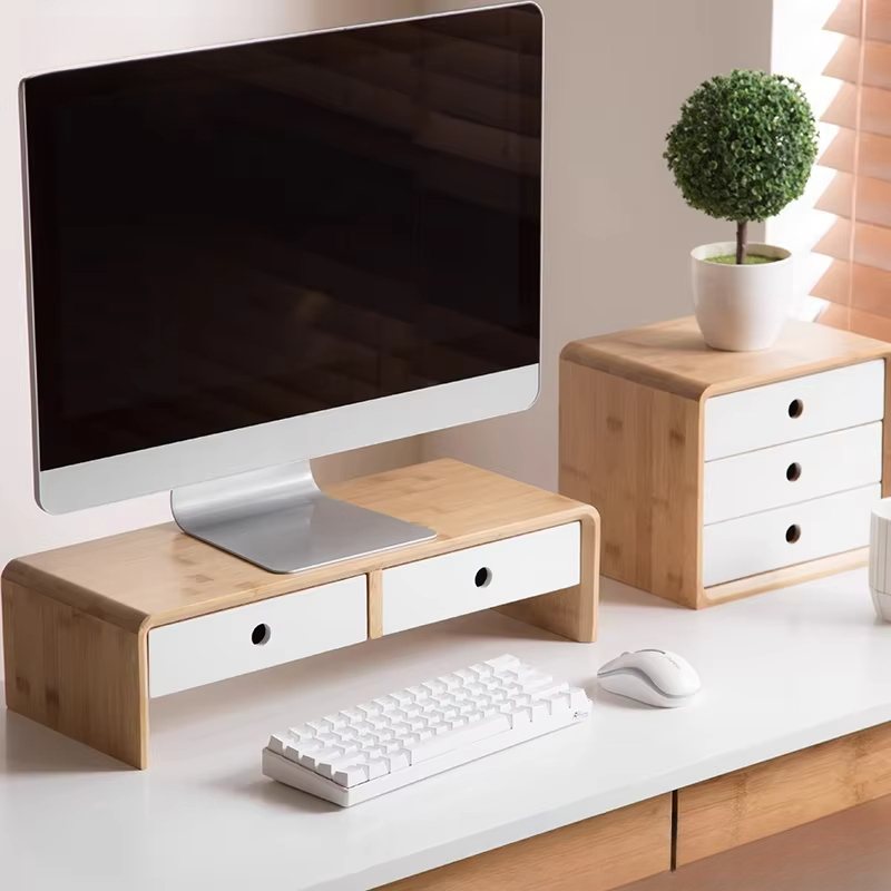 Bamboo Laptop Monitor Riser Ec – Desk Room Setup Bewertung und Preis
