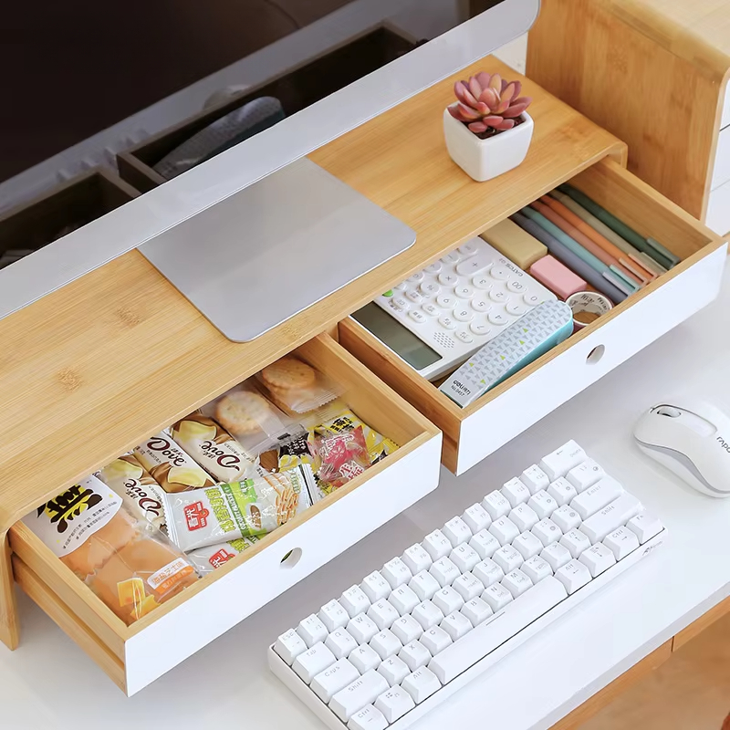 Bamboo Laptop Monitor Riser Ec – Desk Room Setup Bewertung und Preis