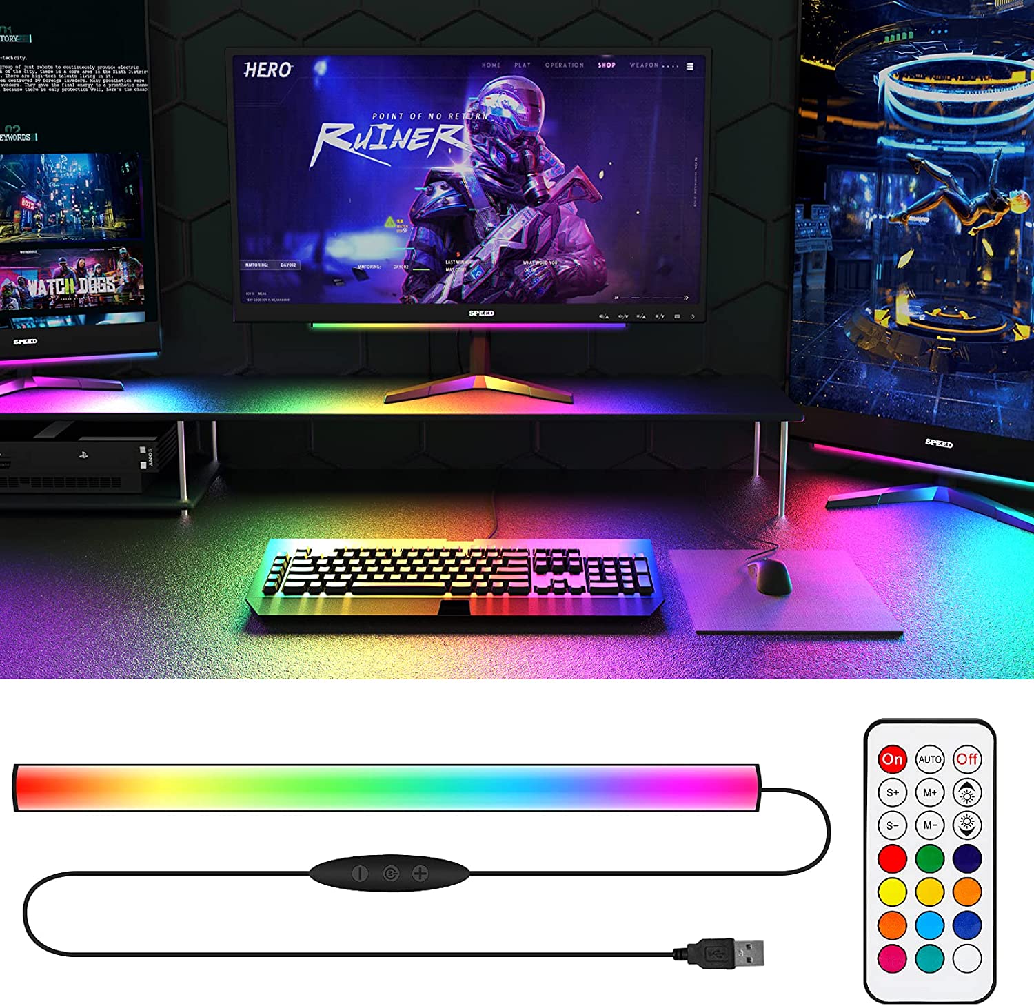 Under Monitor Light Bar RGB Dr – Desk Room Setup Bewertung und Preis